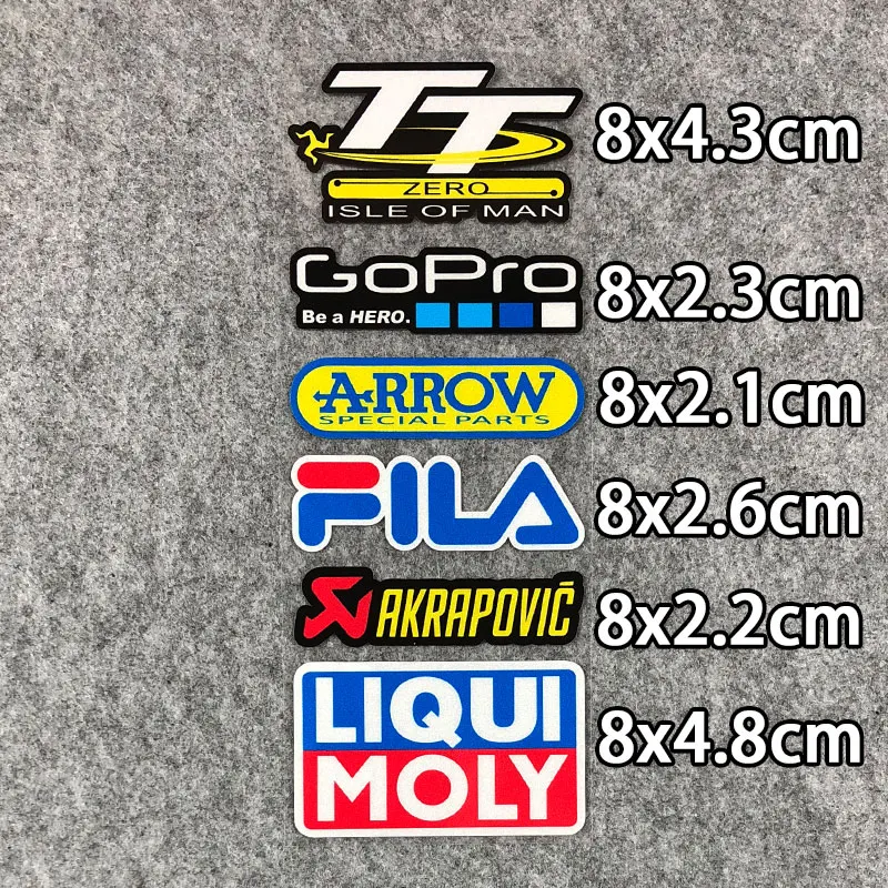 1set Sponzor motocyklové nálepky logo DIY Motorbike Fender Fender Tank Racing Helma Dekorácia dekorácie vodotesné vinylové obtisky