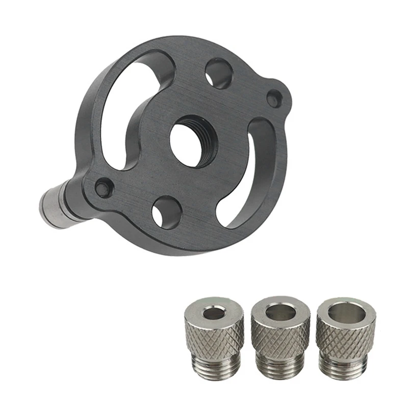 1set Woodworking Rage Dier Punch Locator Set DIY Tool Black & Silver +6/8/10 mm z nehrdzavejúcej ocele vŕtačka