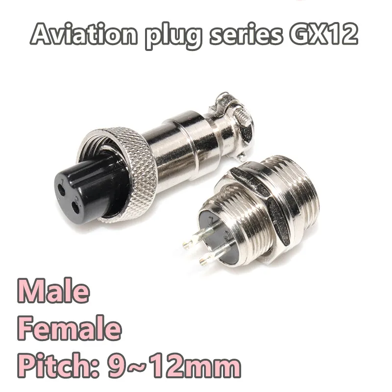 1set/ šarža GX12 Muž + femlae 2p 3p 4p 5p 6p 9 mm ~ 12 mm gx kruhový letecký zástrčk
