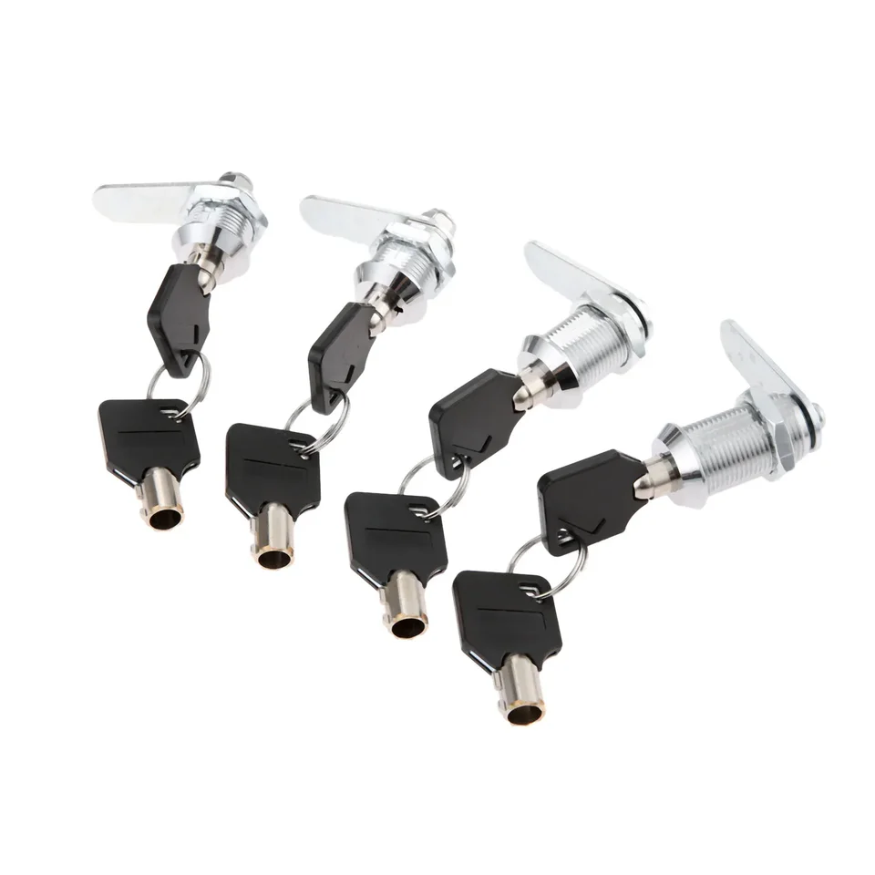 1setový zásuvka Tubový zámok vačky pre dvere skrinky na poštovú schránku +Hardware nábytku na blokovaciu dosku 16/20/25/30 mm s podobnými klávesmi