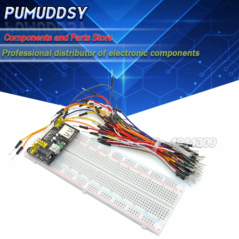 1sets/(3ks) MB102 830 Bods Solderless DISBOARD PCB s 65ks skokom káblových káblov a štartovacia súprava New