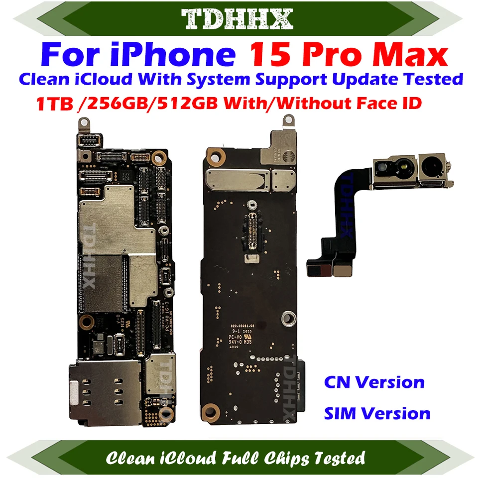 1TB 512G Dual SIM verzia Mainboard Clean iCloud pre iPhone 15 pro Max
