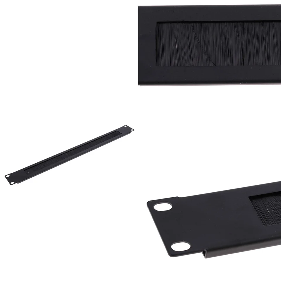1U 19inch Rack Mount Blanking Plate Rack Montáž slepá sieťová kefka panela Server Server Cabinet Správa káblových káblov