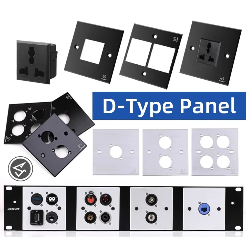 1U kabineta prepojka D-type zásuvky XLR HDMI prázdna doska 86 Multifunkcia 86 Typový panel