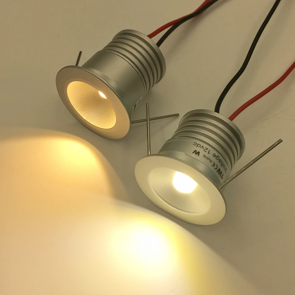 1W 12V Mini FoCOS LED Spotlight 25 mm zapustený strop downlight IP65 Spot Light Indoor Corridor schodisko altánok kuchynské osvetlenie