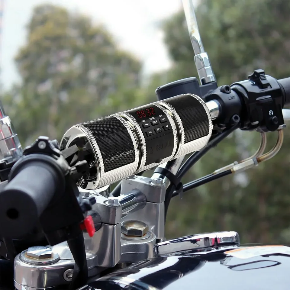 1x Motocykel zvuk Audio zvuk MP3 FM Radio Stereo Reproduktor Motorbike car mp3 Bluetooth kompatibilný stereofónny výmena diel