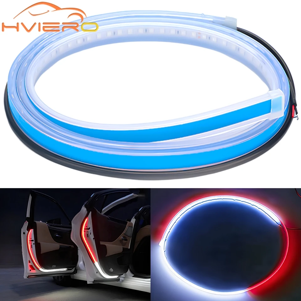 1x Otvorenie dverí auta Výstraha LED LED LED Vítané svetlo Parkovanie bezpečnostná Signová lampa Vodotesná automatická dekoratívna okolitá žiarovka