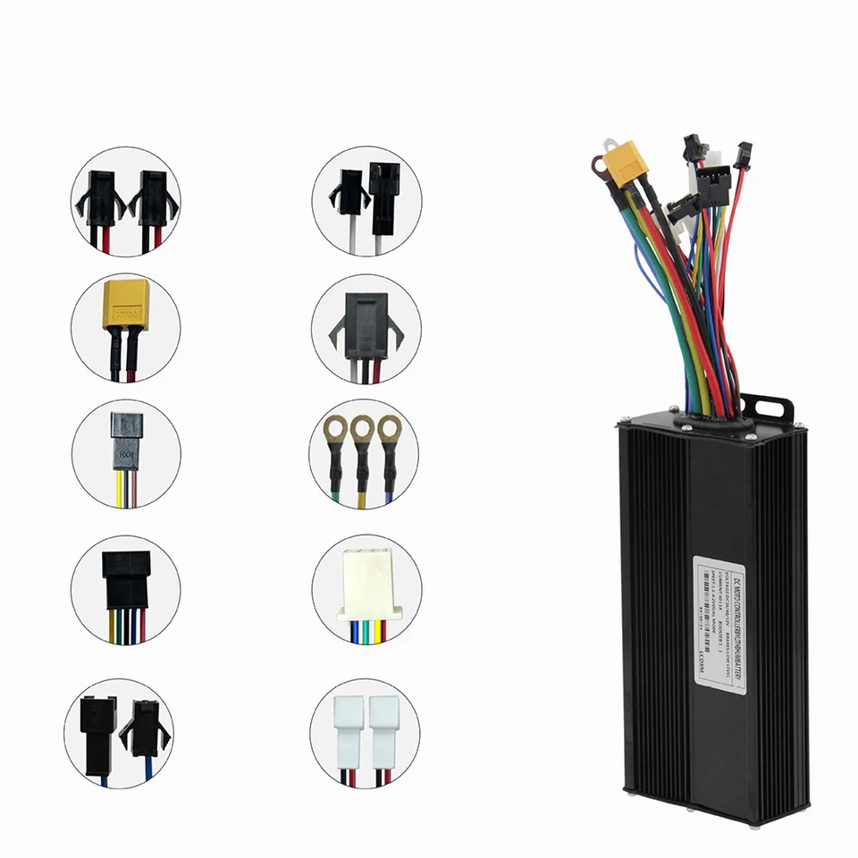 1x regulátor E-Bike Brushless Controller 36V 1500W/36V 2000W/48V 1500W/48V 2000W/52V 1500W/52V 2000W Elektrický bicykel bez kefy bez kefy