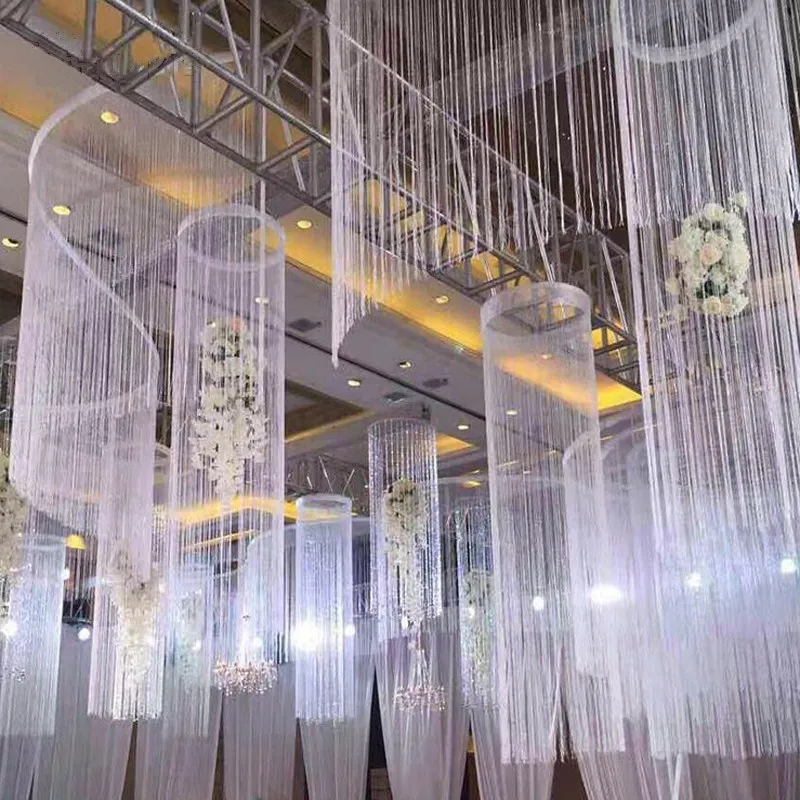 1x2m Flash Strieborná čiara struna Tassel Multicolor Curtain Window Demider číry lesklý záves Tassel Curtain Domov Usporiadanie svadobná dekorácia