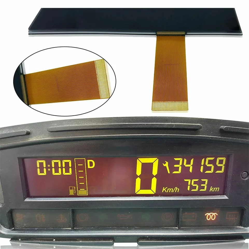1XLCD Schadometer displej pre mikrokar mc1/mc2/m.go a Ligier X-Too JS28 prístrojový klaster 200402107007# 140 × 36 mm PIN 36