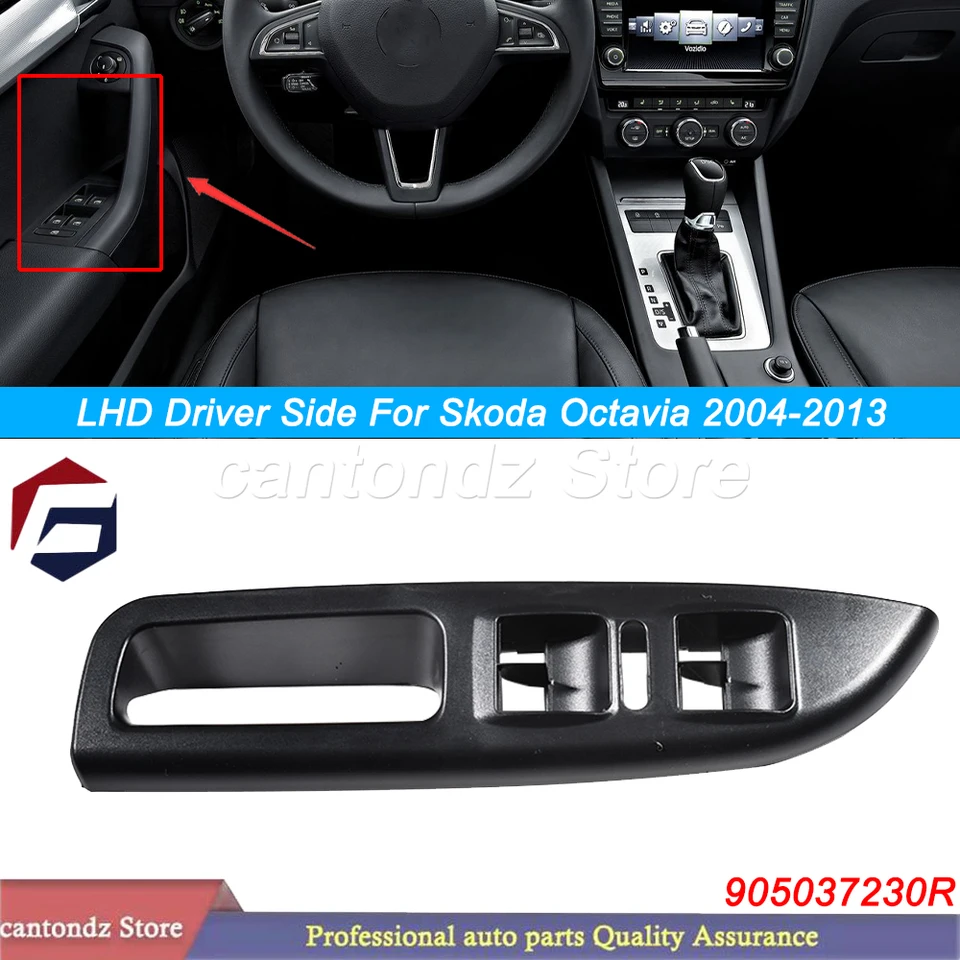 1Z1867171 LHD Panel Side Strana pre skod Octavia 2004-2013 Master Window Switch Dávka do dverí rukoväť 1Z186717B/C/D/E