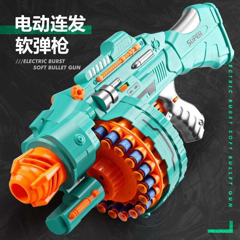 2.0 Elektrický kontinuálny strieľací špongia Soft Gulet Toy Gun Fun Rodičovec Interaktívne bojuje s darčekmi k narodeninám detí