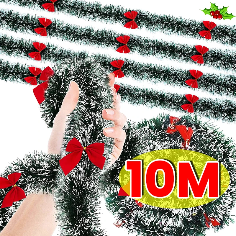 2/10 m vianočné stuhy Girland s bowknots
