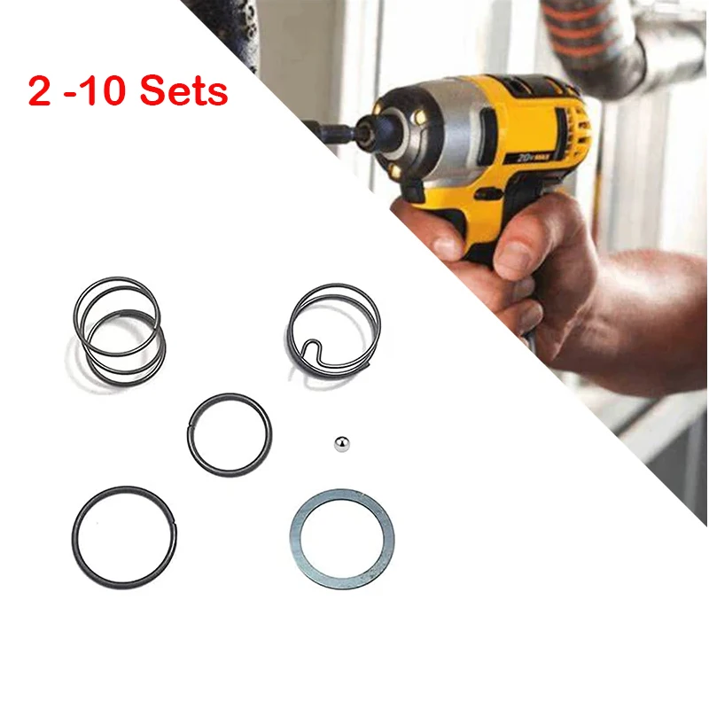 2-10 súpravy pre dewaltovú pružinovú súpravu 6pcs Oprava nástroja DCF885 DCF886 Impact Wrench Spring Kit Kompletná inštalácia