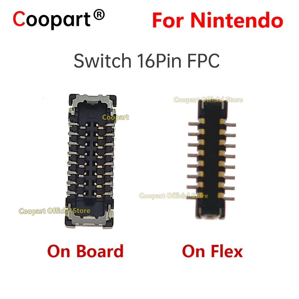 2-100ks Coopart Nové pre Nintendo Switch Memory Micro SD/TF Card Reader FPC Connector kontakt na základnej doske 16pin