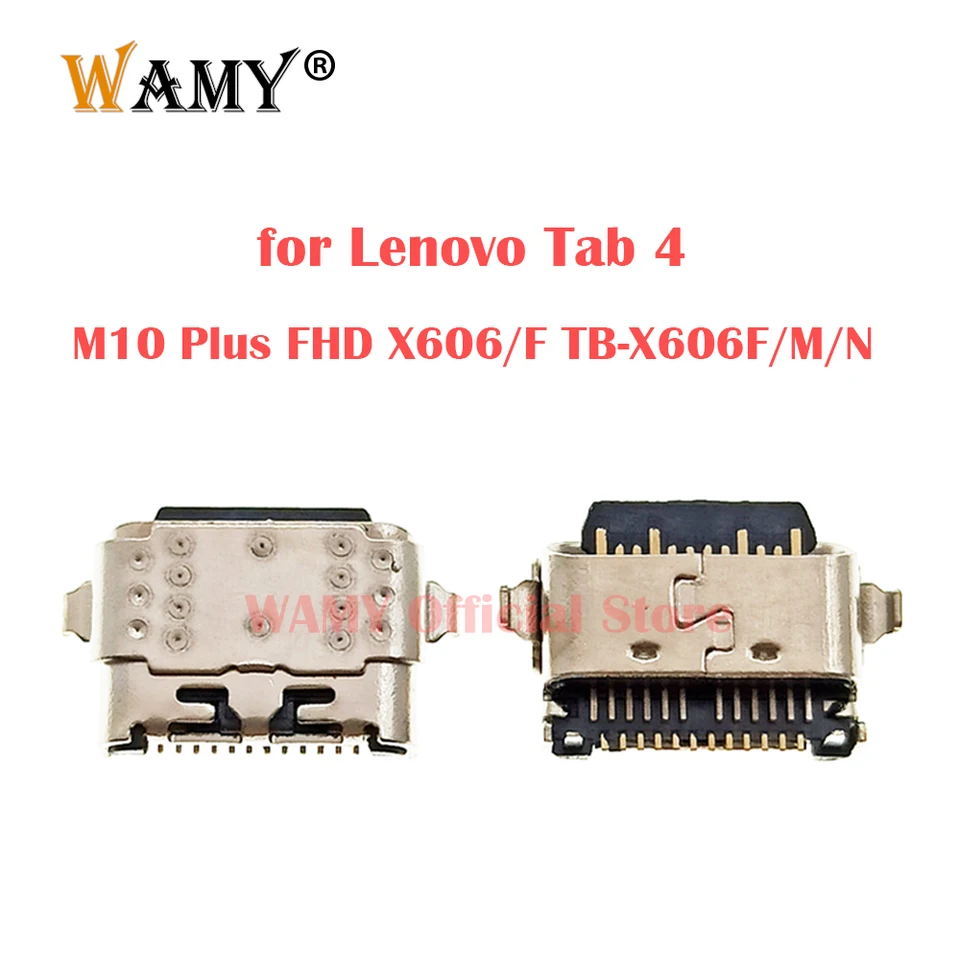2-100ks Type-C USB nabíjanie Dock Jack Port zástrčka pre tab lab 4 M10 plus FHD X606 X606F TB-X606F/M/N Skladanie na nabíjací konektor