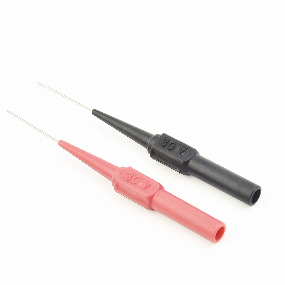 2/10ks 30V Diagnostické nástroje Multimetre Test Vodičov predĺženia zadný piercing Piercing Hrot Tip sonda Merací