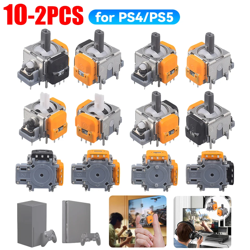 2-10ks náhradný 3D analógový joystick pre PS5/PS4 Hall Electromagnetic One Controller