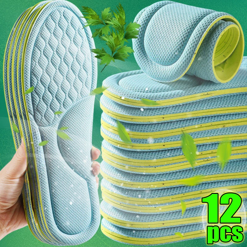 2/12ks pamäťová pena nano vložky unisex mäkké potu, ktorý absorbuje topánky podrážky vložky Paddings