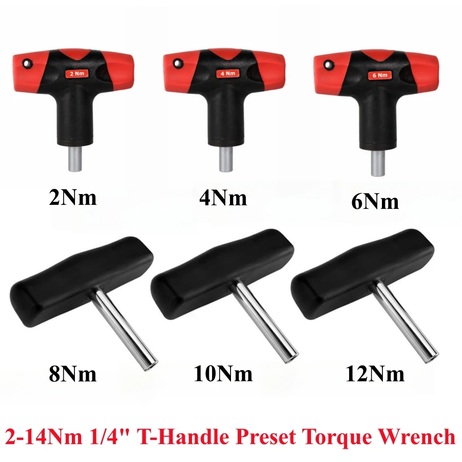 2-14nm Twroque Torque Wrench Screwdriver Tool, ktorý je kompatibilný so štandardnými 1/4 
