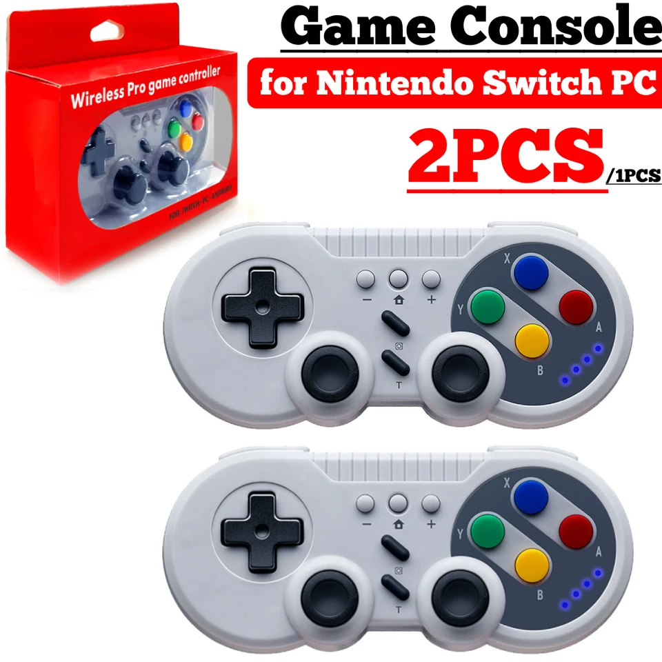 2/1ks bezdrôtový ovládač ovládača hernej konzoly GamePad s dvojitým vibráciou motora Turbo funkcia pre PC Switch Nintendo Switch