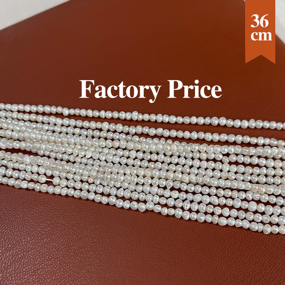 2-2,5 mm prírodné sladkovodné perlové korálky Punch Small Pearl Loose Korálky na výrobu doplnkov náramkov DIY náhrdelníkov okolo 144ks