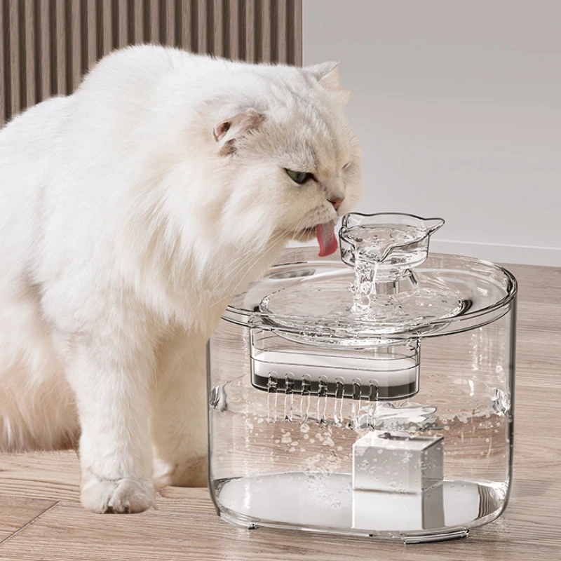 2.2L Automatická mačka voda Fontain Filter Mute Pet Drink Drink Pet Pit Pit DispenSer Pije pre mačky