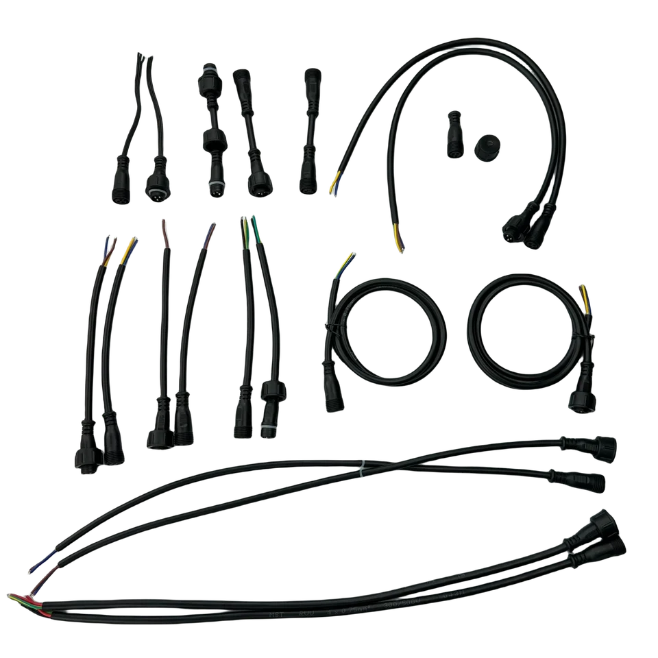 2/3/4 jadro 18awg okrúhly drôt vodotesné pigtaily predlžovací kábel samec samice 13,5 mm Raywu v štýle 20 cm/50 cm/100 cm dlhé každé