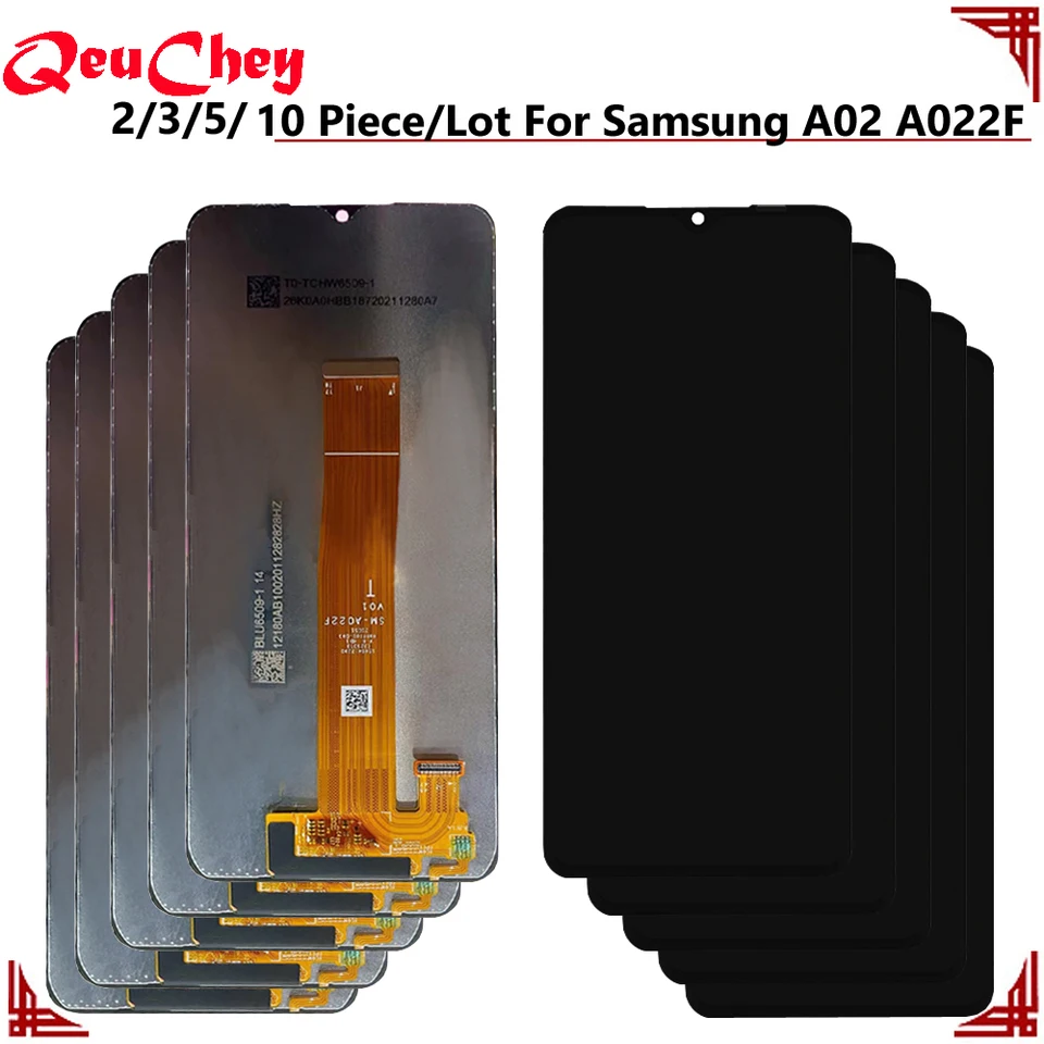 2/3/5/10 kus/veľa pre Samsung Galaxy A02 A022F A022 SM-A022F LCD DISPLET DISPIT DIGITIZERIZER NO/