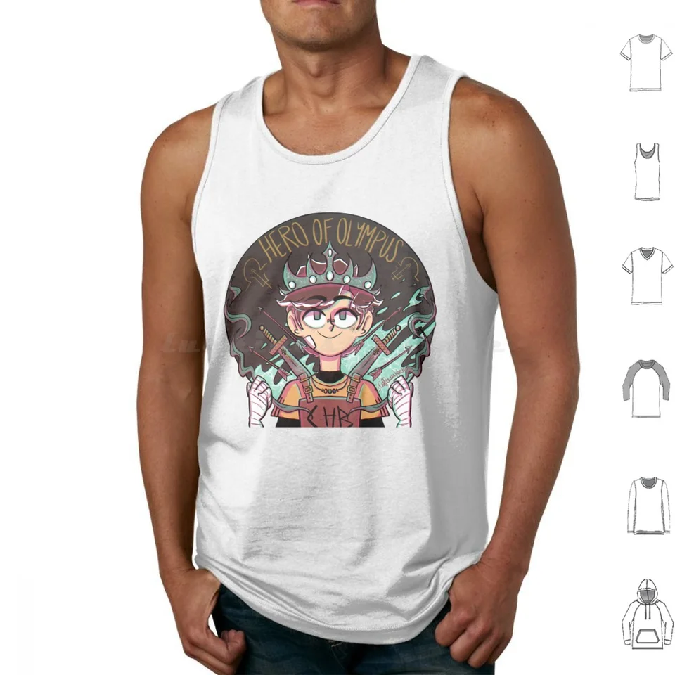 2/3 Percy Tank Tops Print Cotton Percy Jackson Nico Di Angelo Jason Grace Percy Jackson a Heroes of Olympus