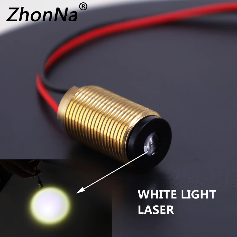 2,3 W vysokovýkonný biely laserový modul sa dá použiť pre svetlo svetla svetla svetla Mini meď Mini jas.
