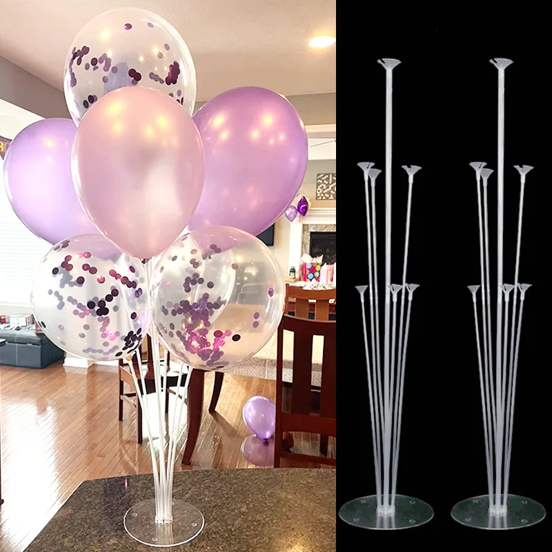 2/4/6 Set Balon Stand Balon Stick Kit Svadobná stolná plocha Balón Držiteľ narodeninovej oslavy Balónové doplnky pre bábätká