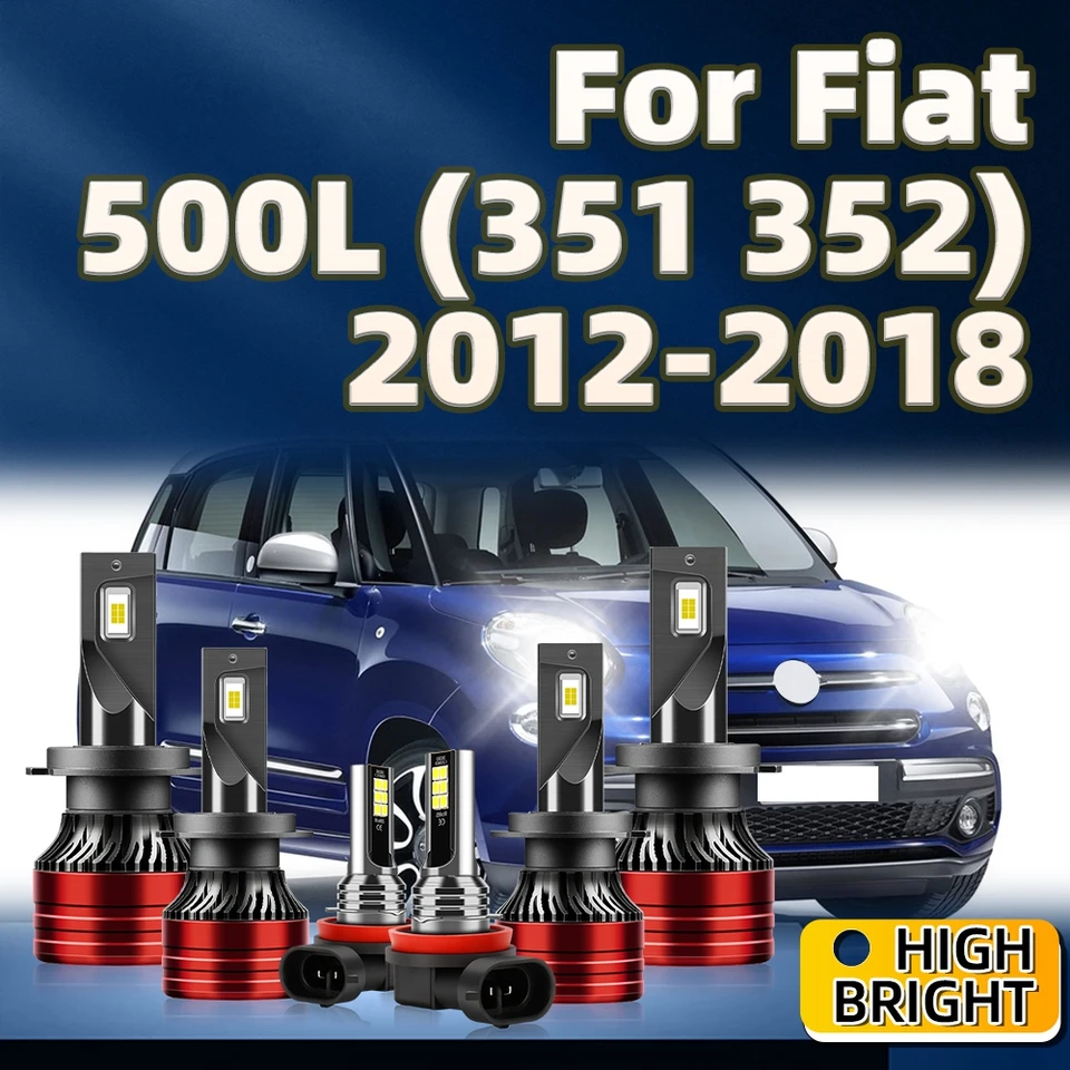 2/4/6ks 30000LM H7 LED svetlomety H11 6000K FOG LAMP pre Fiat 500L (351 352) 2012 2013 2014 2015 2016 2017 2017 2018
