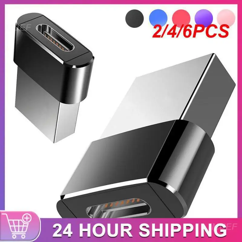 2/4/6ks Mužské k typu C Pohodlné inteligentnejšie inteligentnejšie rozhranie USB Standard. Prenosný prenosný adaptér ľahký