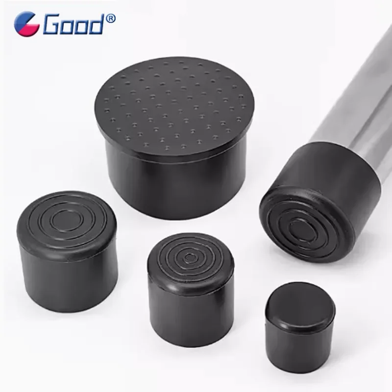 2/4/8 PCS Stoličky na stoličky Čierne okrúhle ochranné podložky nábytok stolové nohy dno Znížte hluk, ktorý nie je skĺznutý, kryty PVC