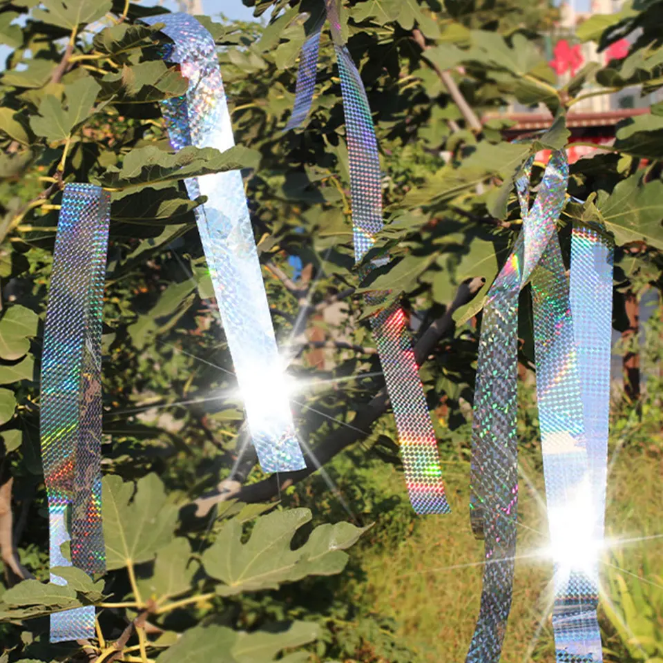 2,4 cmx50m/4,8cmx50m vtáčie vystrašenia Dvojitá bočná laserová strašidelná páska Bird Bird Odhodujúca páska pre záhradné farmárske sady alebo nádvorie