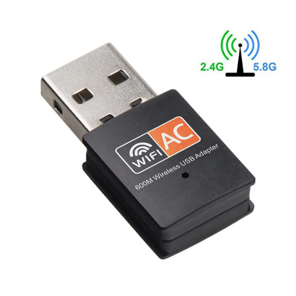 2,4 GHz+5GHZ 600 Mbps USB WiFi Dongle Wireless Card Dual Band Wireless Wi-Fi Adapter WiFi WiFi Card Card WiFi Card Card