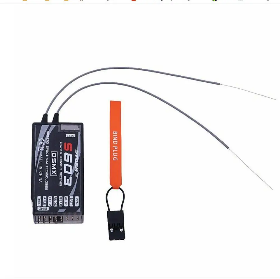 2,4 GHz 6ch prijímač S603 s dlhou podporou antény RX kvadrokoptéra pre DSMX DX6I JR DX7 vysielač Mini FPV Racing Drone