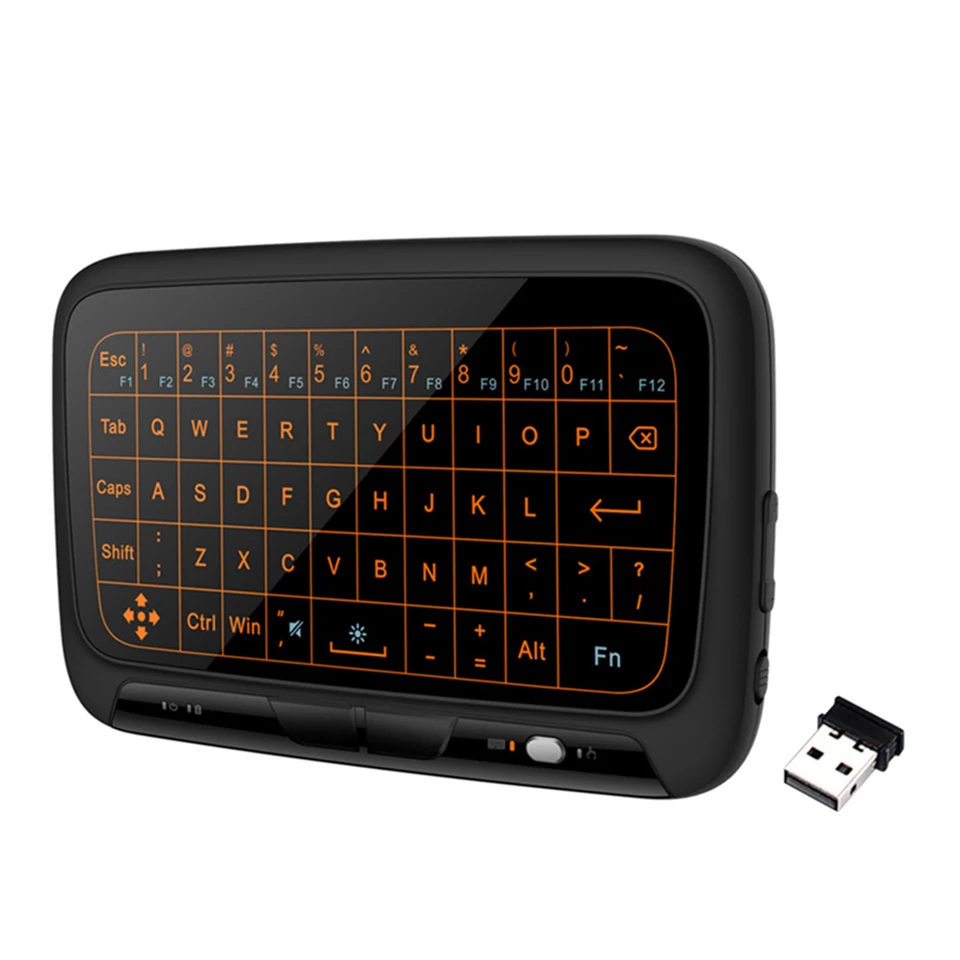 2,4 GHz Air Mouse Keyboard s podsvietením na celej obrazovke Touch Qwerty klávesnica dotyk a prehrávajte inteligentnú klávesnicu QWERTY pre IPTV