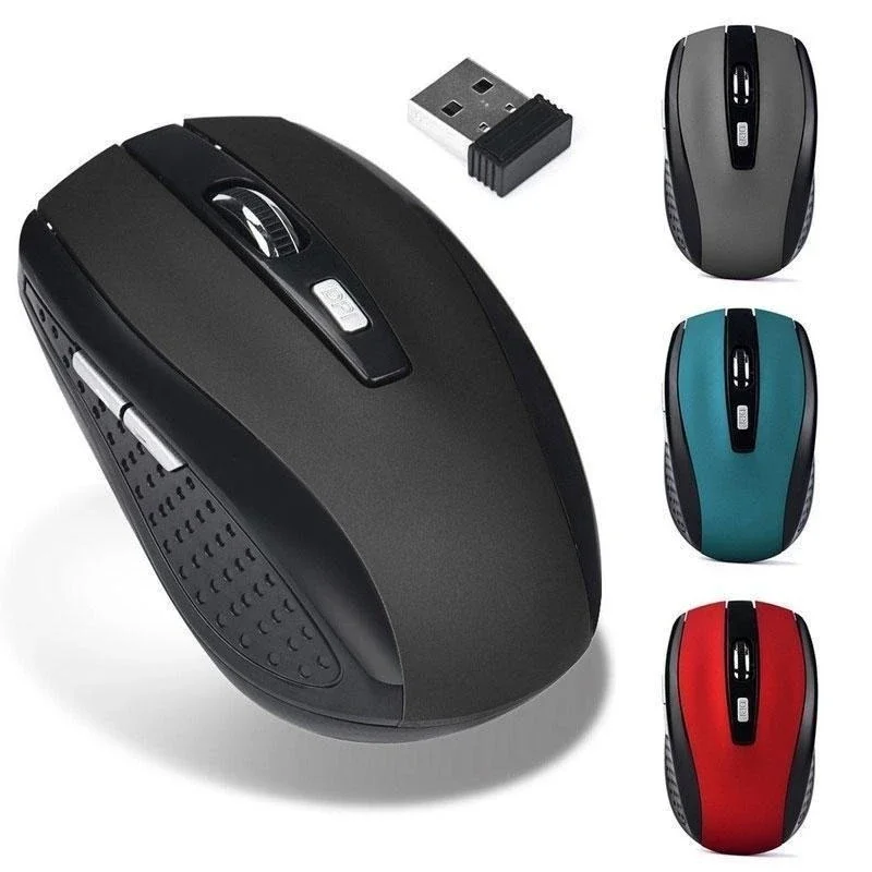 2,4 GHz Wireless Mouse Gaming s prijímačom USB pre počítačové počítače pre prenosný počítač myší