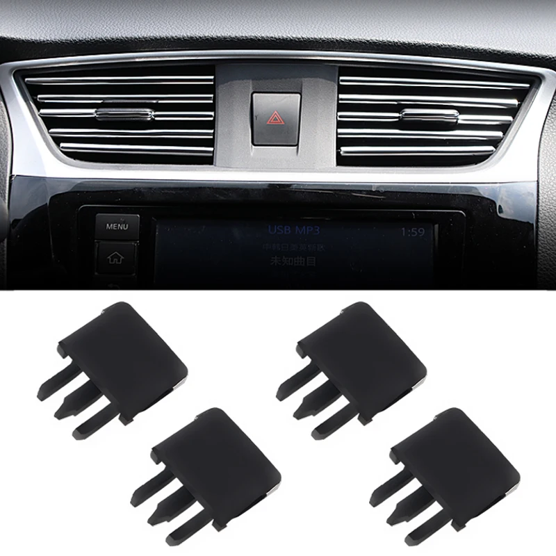 2/4 ks klimatizáciou automobilu Venter Car Center Dash A/C Vent Louvre Blade Slice Slice Air Condition Leaf Leaf Fit Fit for Toyota Corolla