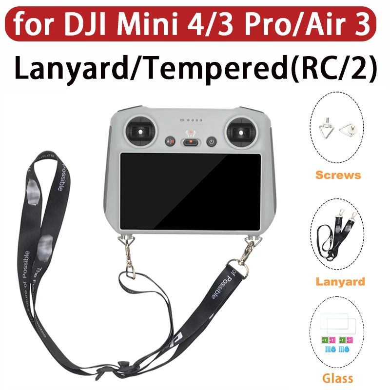 2/4 ks temperovaný film/šnúrka pre DJI Air 3 RC 2 HD Ochranný film pre MINI 4 PRO RC 2 Ochrana obrazovky Cover Drone Accessories