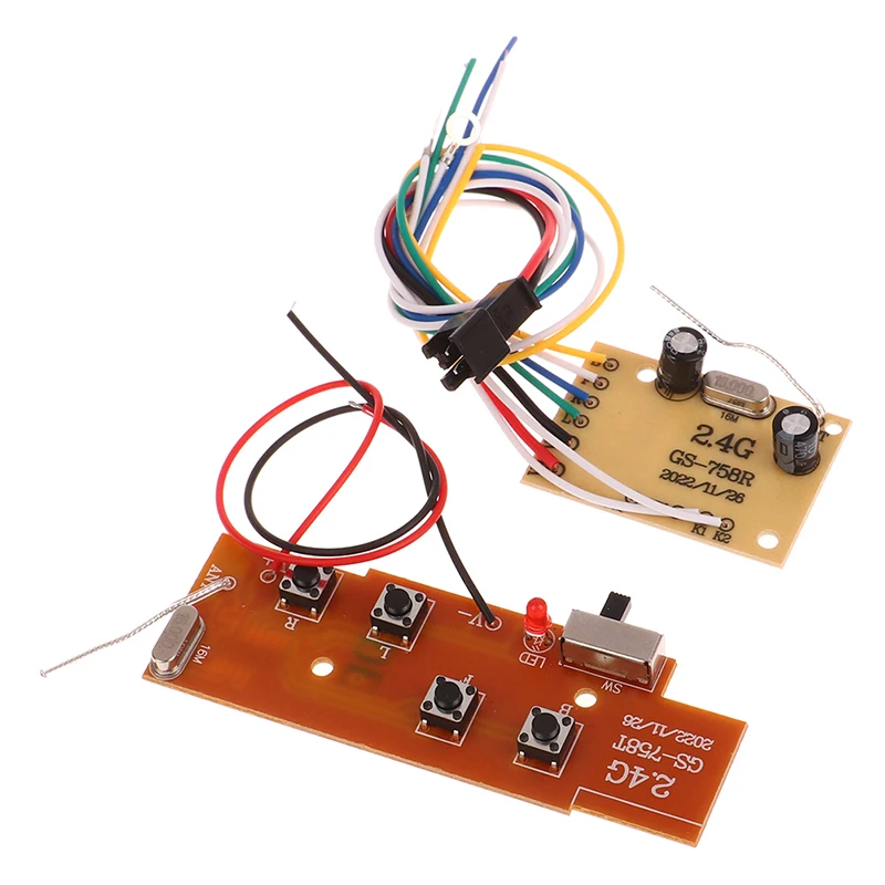 2,4G 4CH RC RC Diaľkový ovládací obvod PCB vysielací a prijímací doska pre diaľkové ovládanie hračiek Radio Radio Radio Systém