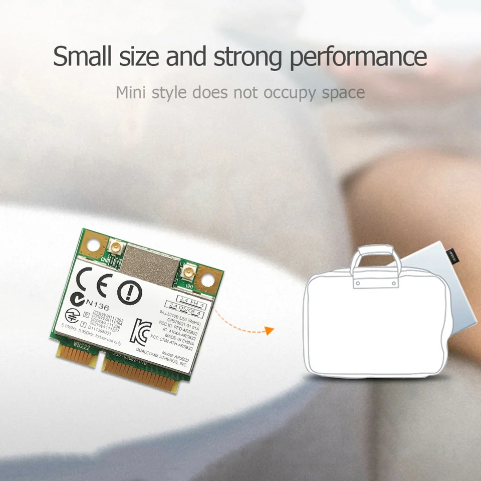2,4g/5G Mini PCI-E Wireless Adapter 300 m Bluetooth WiFi sieťová karta pre notebook