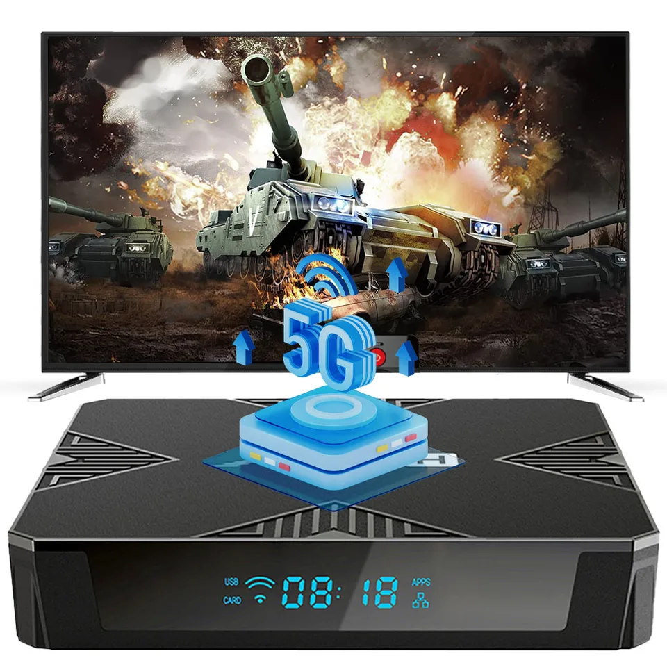 2,4G a 5G Dual WiFi BT5.0 Set Top Box Allwinner H618 Quad Core Android 12 Video Set Top TV Box Médiá Play