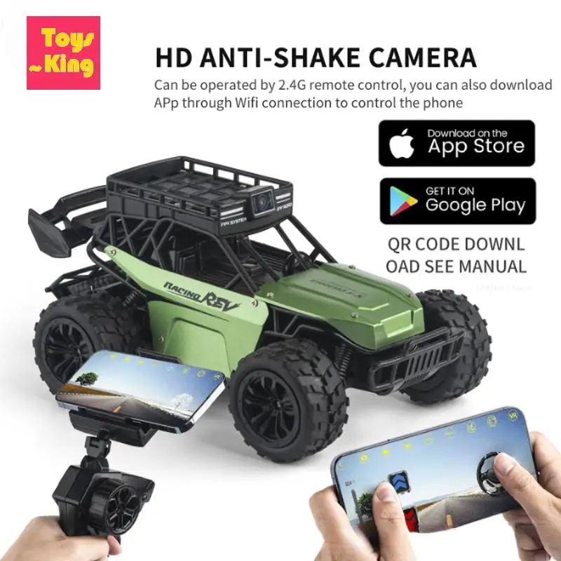 2,4G App diaľkové ovládanie vysokorýchlostných vozidiel RC CAR WIFI FPV 1080p HD Drift Drift Climbing Car Video Off-Road Truck Hračky pre darčeky chlapcov