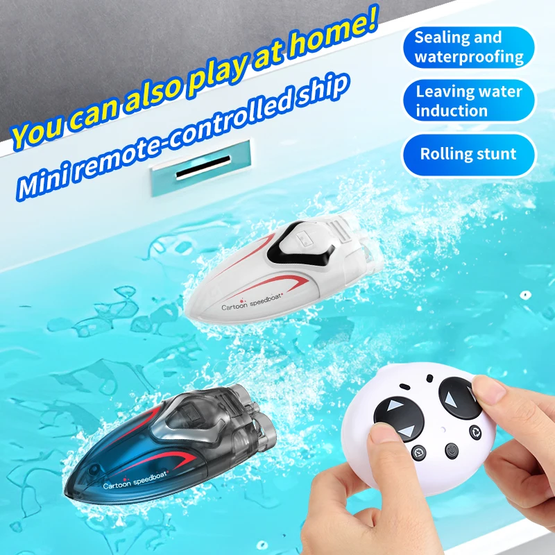 2,4G LED svetlo vysokorýchlostné diaľkové ovládanie Mini Kids Electric Racing Boat Witerproof Model Lode Outdoor Hračky pre chlapcov