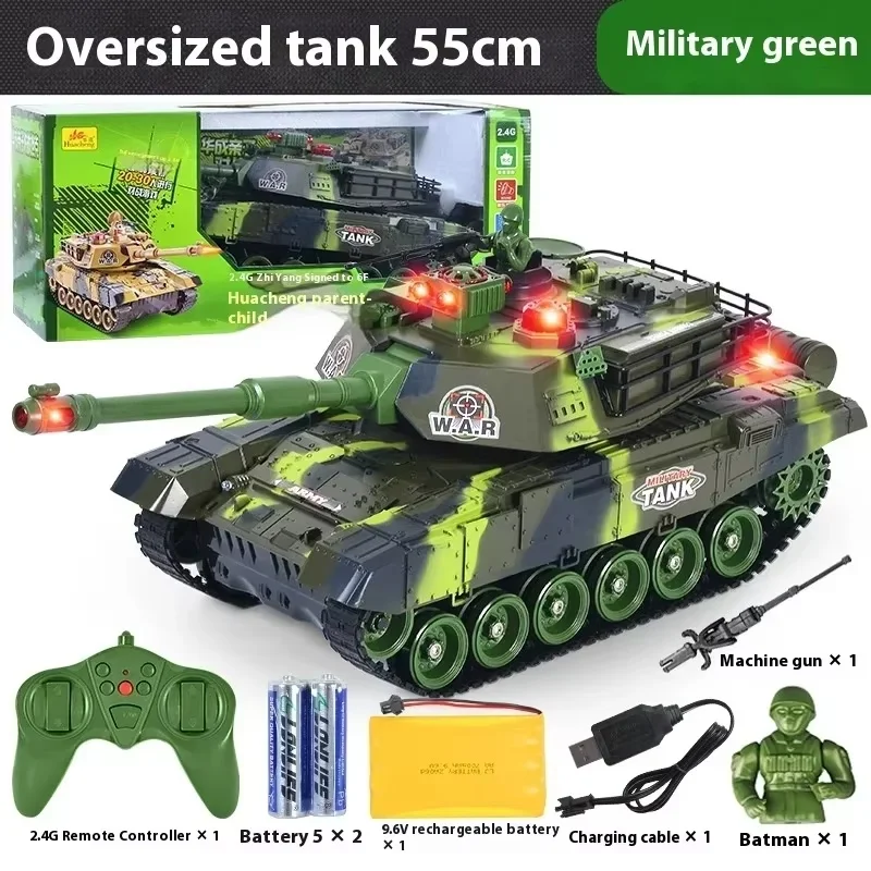 2.4g Ultra veľký diaľkovo ovládaný tank schopný spustiť bitky s rodičom a dieťaťom sledované nabíjacie tankovacie modely