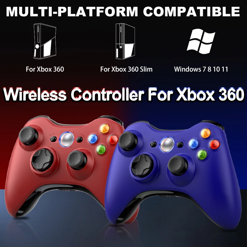 2,4G Wireless GamePad pre Xbox 360 - Dual Vibration Gamepad podporuje Microsoft PC 3D Rocker Gaming Dramo Control Joystick