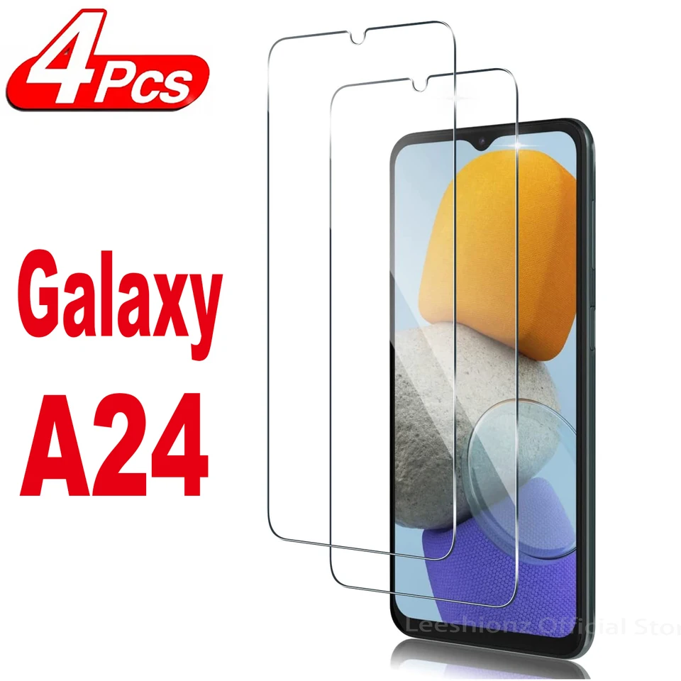 2/4ks 9H Temperované sklo pre chránič obrazovky Samsung Galaxy A24 4G HD